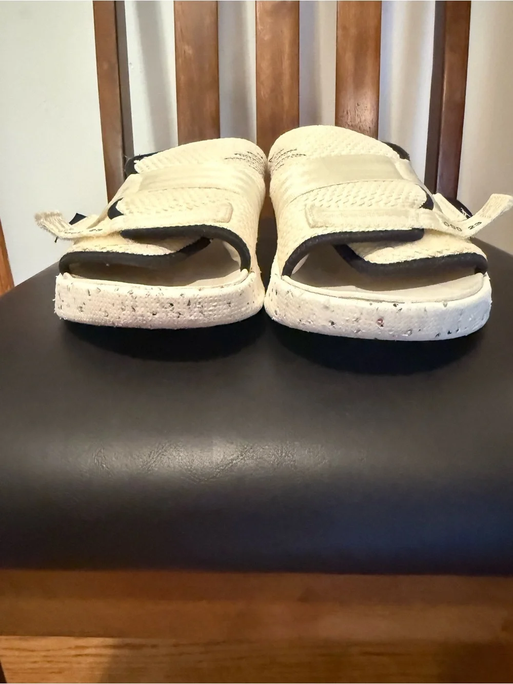 Jordan Cream and Black Adjustable Slide Sandals